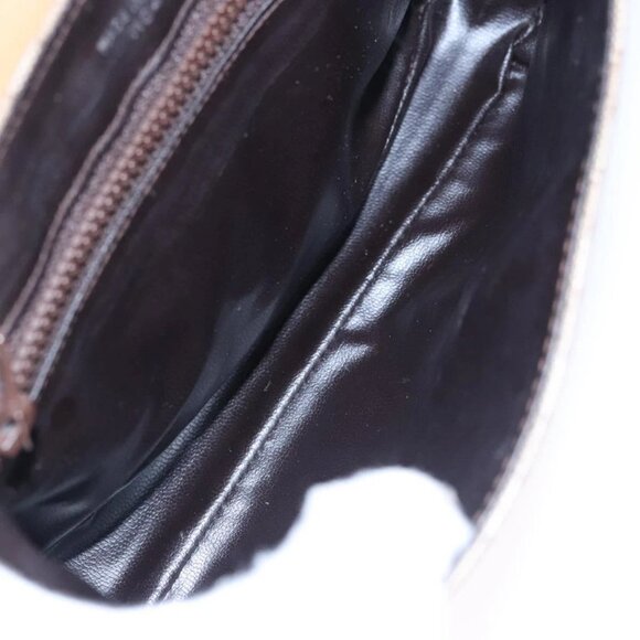 CELINE Macadam Canvas Shoulder Bag Beige Gold Auth EC329 - Picture 11 of 16